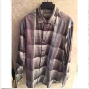 Tommy Bahama Cotton/Silk Blend  Plaid Shirt SZ L
